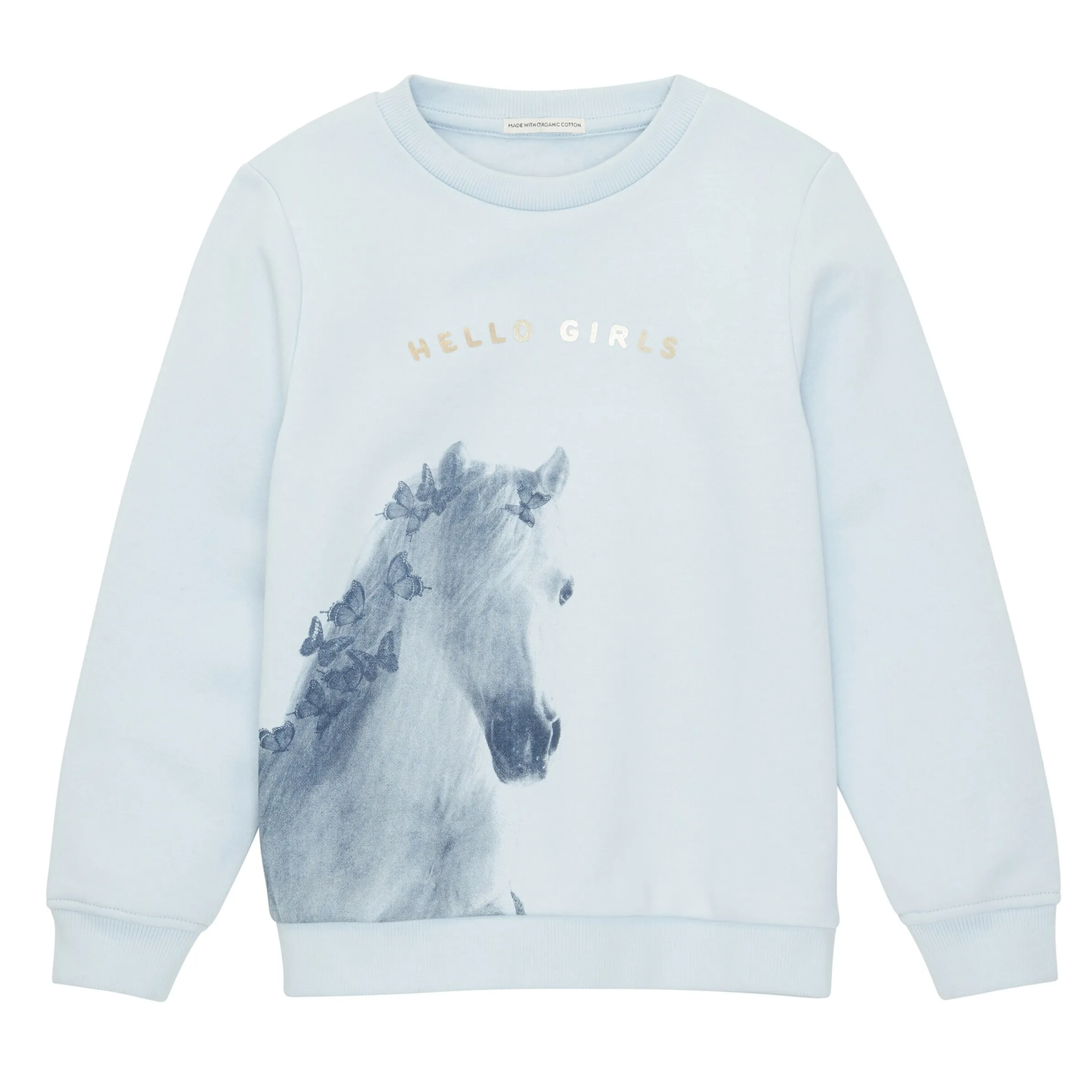 Mädchen Sweatpulli mit Pferdeprint