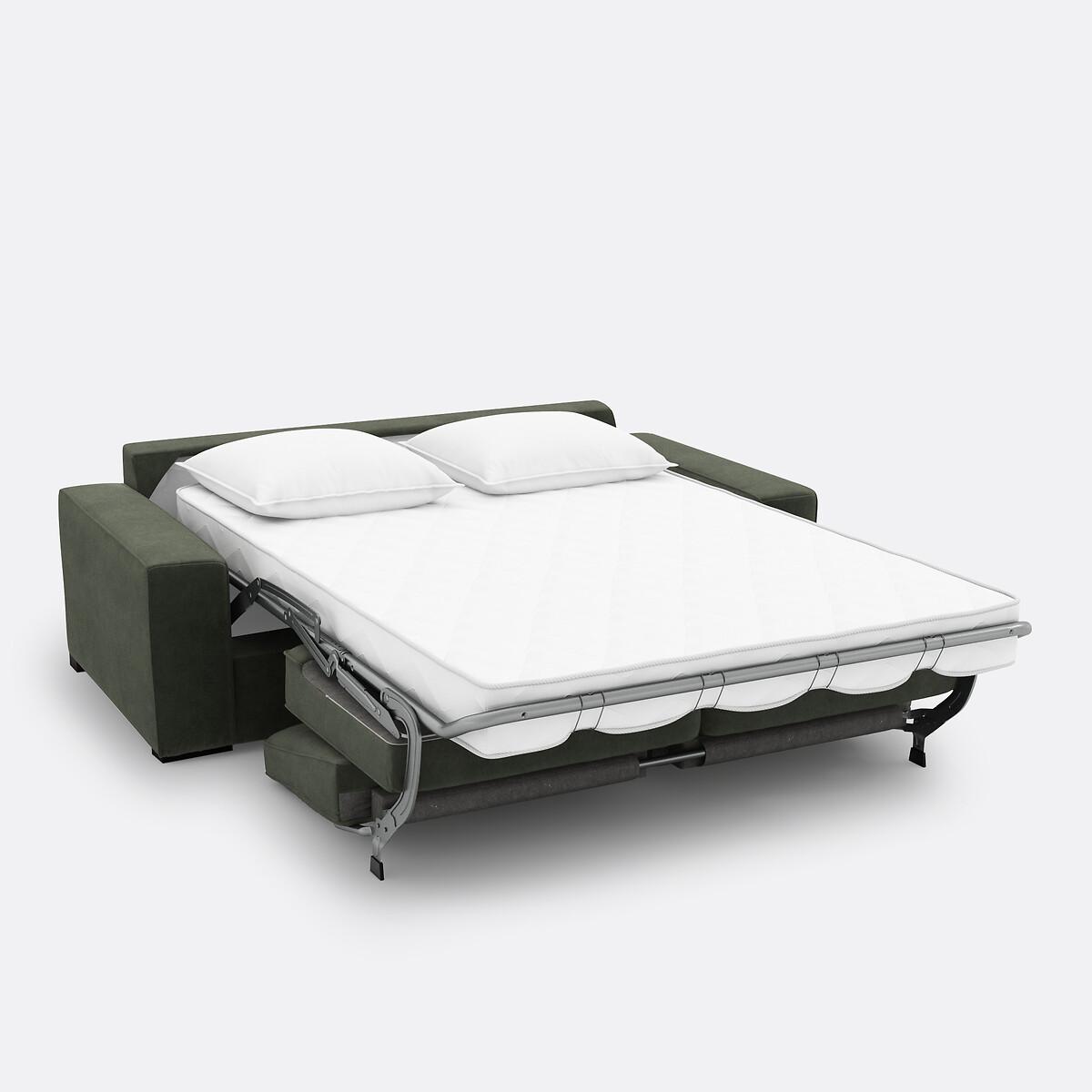 LA REDOUTE INTERIEURS<br>Sofá cama de veludo, espuma HR premium, Cecilia