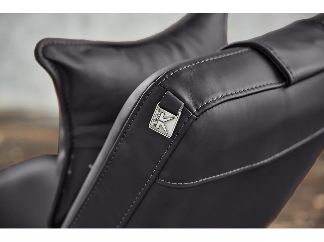 Fauteuil - Noir cuir - CAVAL