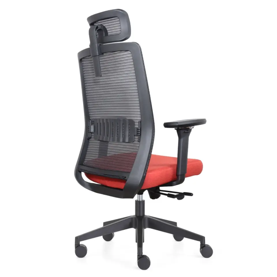 Bureaustoel Napoli Deluxe 4D - NEN-EN 1335 - Rood