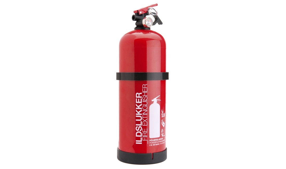 Pulverslukker 2kg. ABC EN3 13A/89B/C