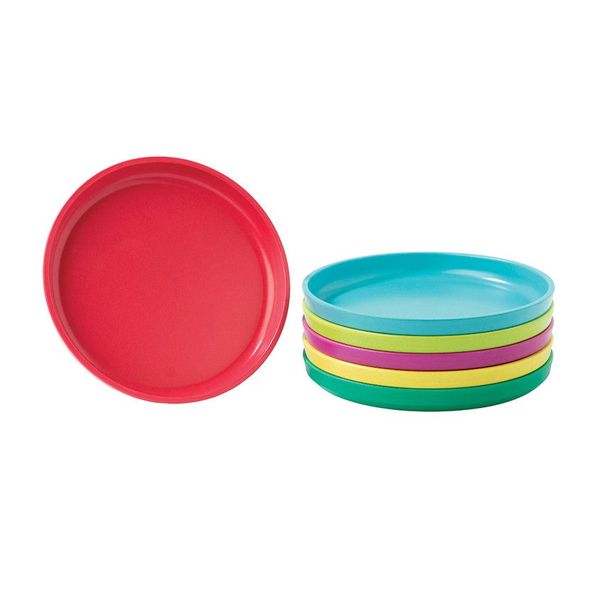 Assiette ronde en bamboo - Ecru