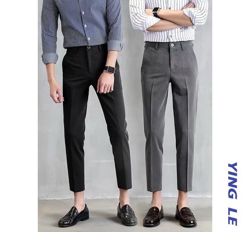 Wewewow - Cropped taps toelopende pantalon met middelhoge taille