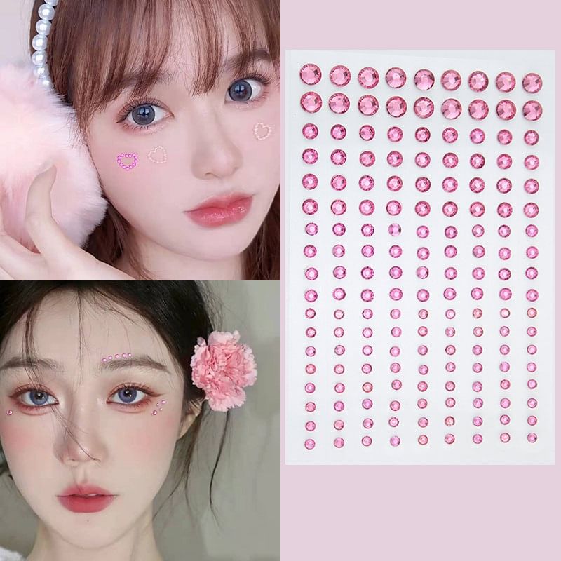 Malnia Home - Strass Gezichtsmake-up Juwelen Sticker
