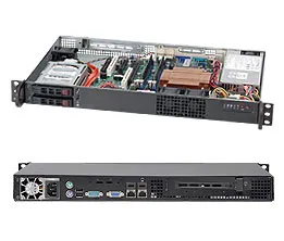 Supermicro SC510 T-203B - Rack-monterbar 1U - micro ATX - SATA/SAS - hot-swap 200 Watt - sort