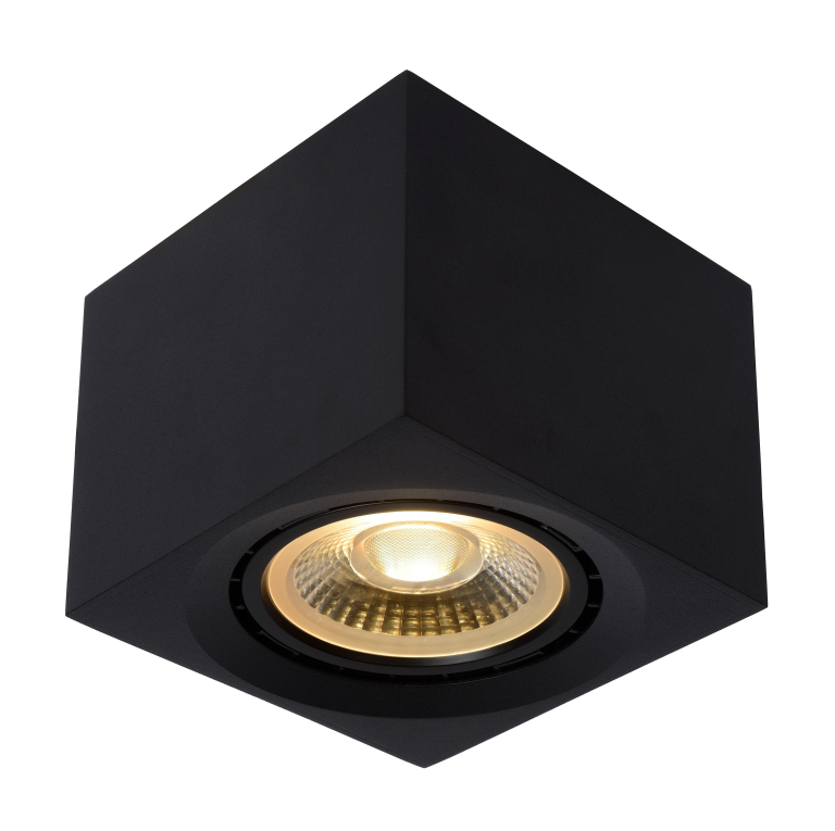 Lucide Fedler 1 spot LED dim to warm vierkant zwart