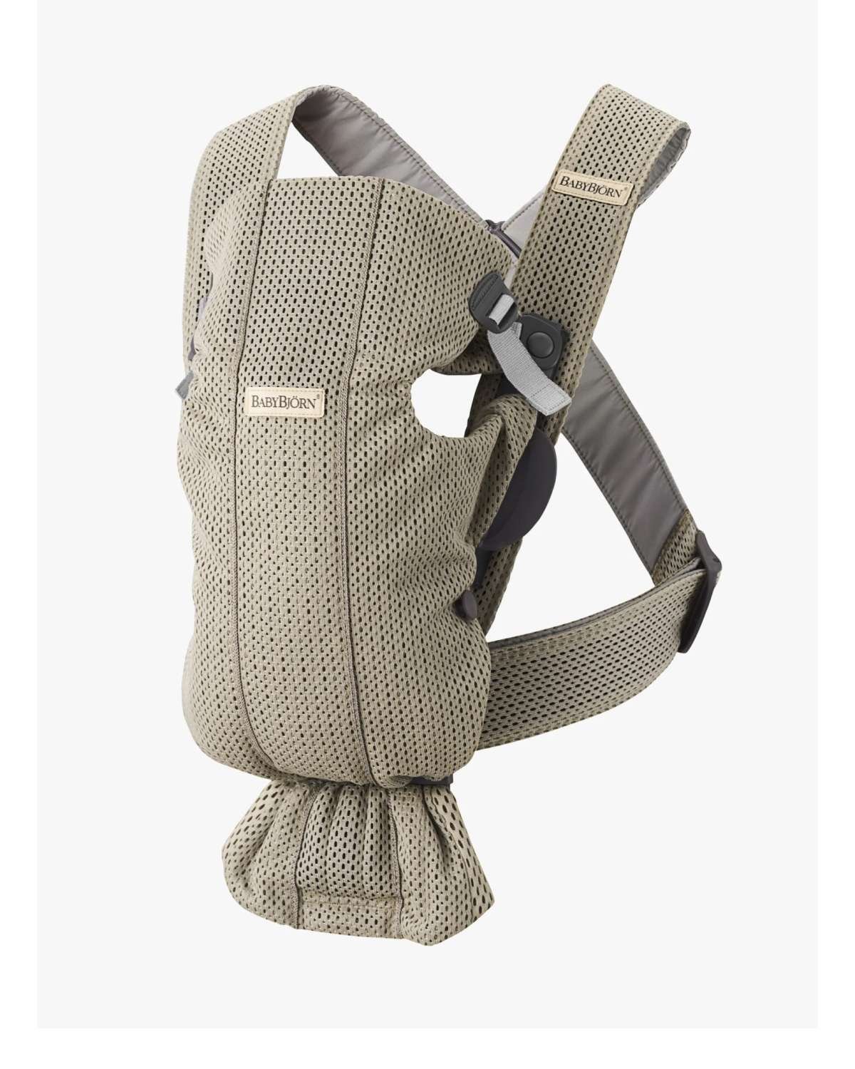 Mini Bæresele Nyfødt – Ekstra Nærhet – Baby Carrier 0-12m, Grey beige