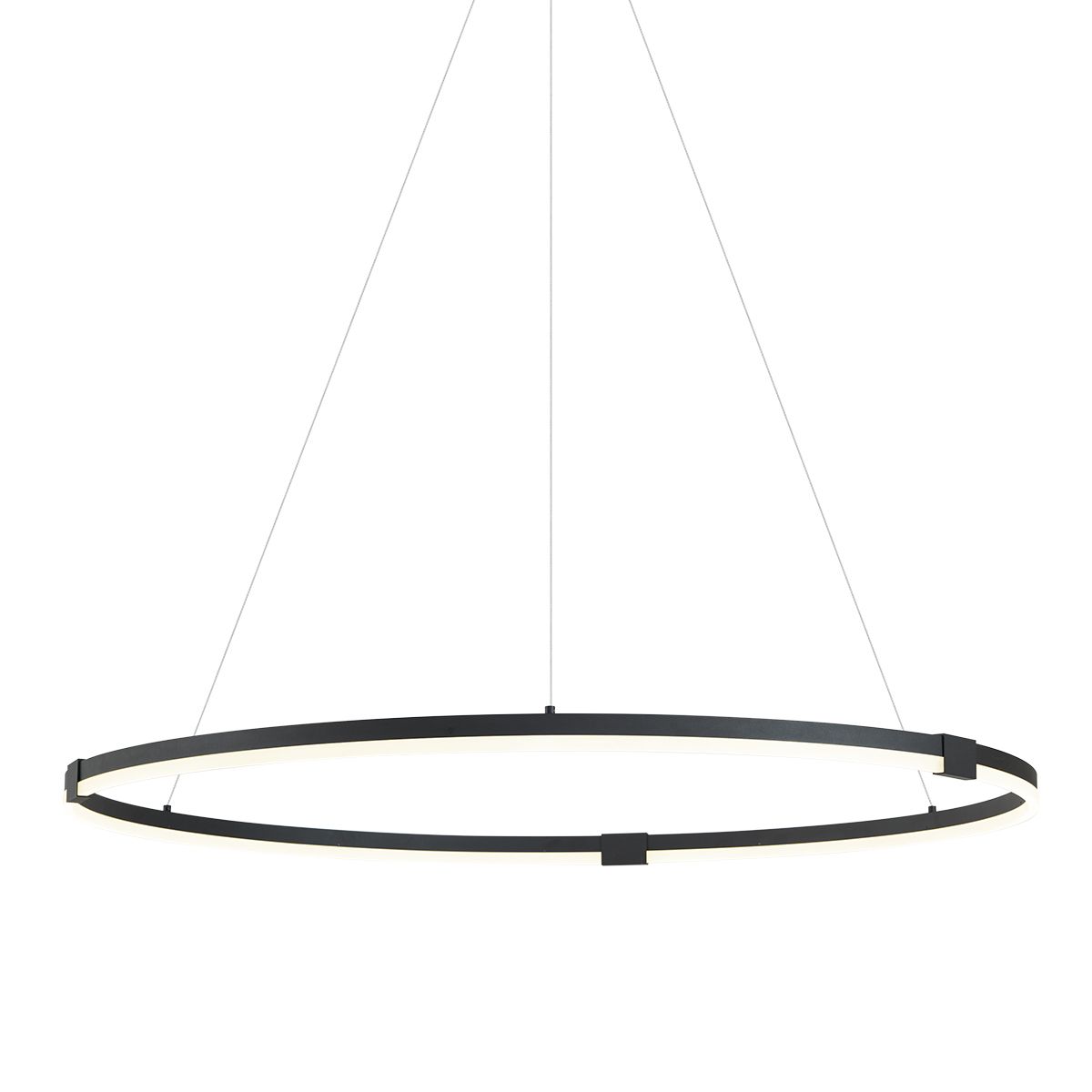 Design hanglamp zwart 120cm incl. LED 3-staps dimbaar - Anello