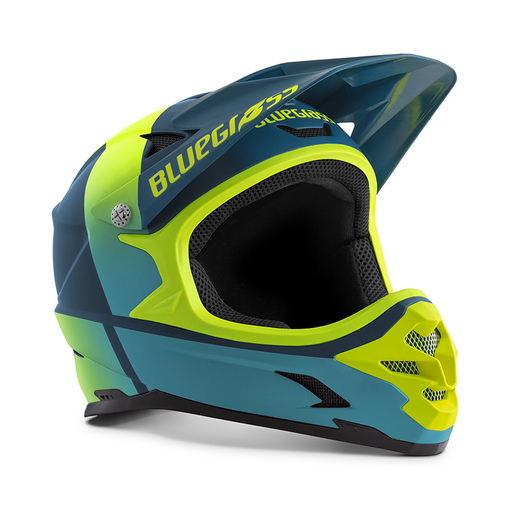 Capacete Bluegrass Intox Azul/Amarelo Fluorescente Fosco 52-54