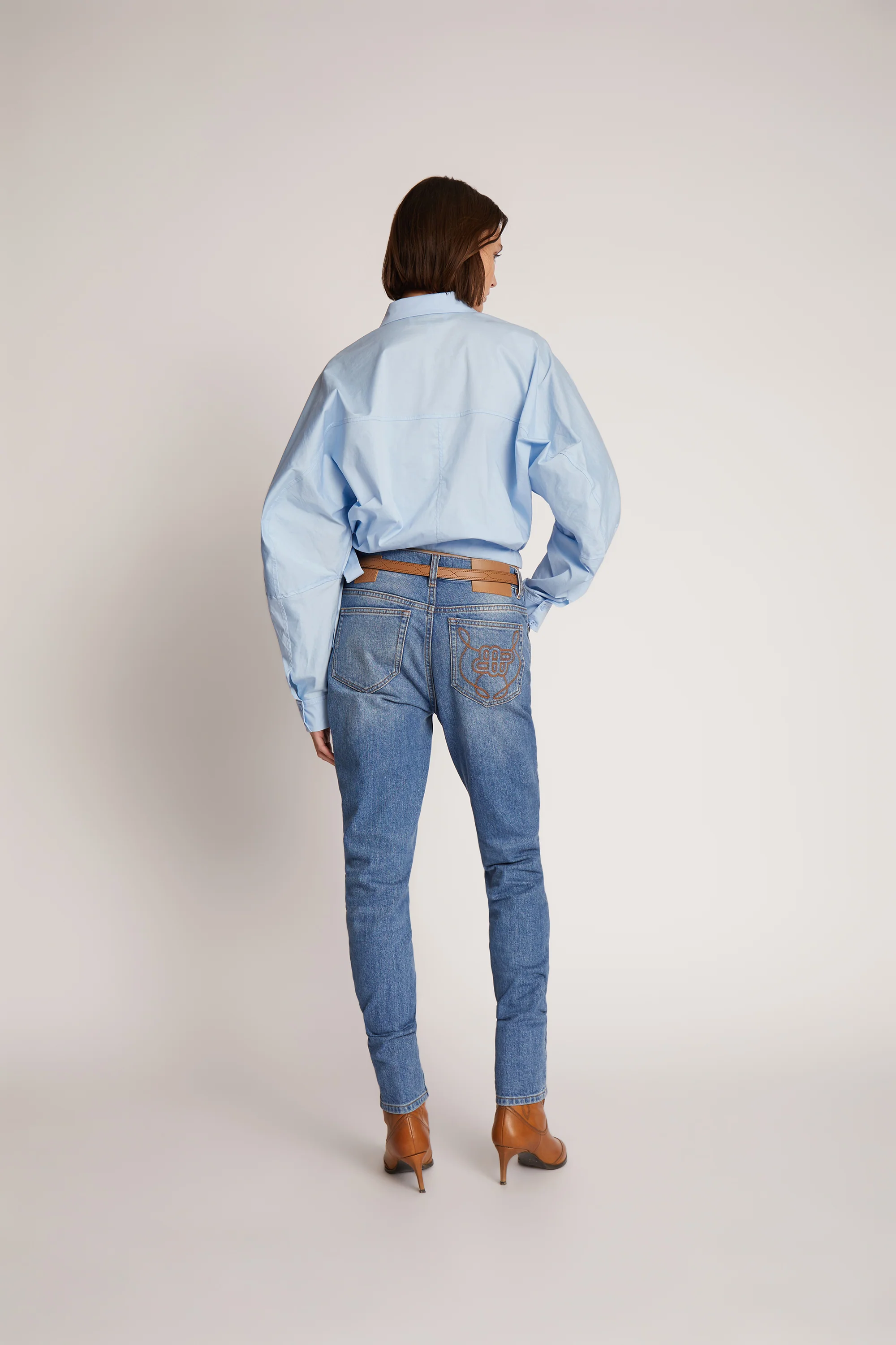 MUNTHE  Tashumi skjorte - Light Blue