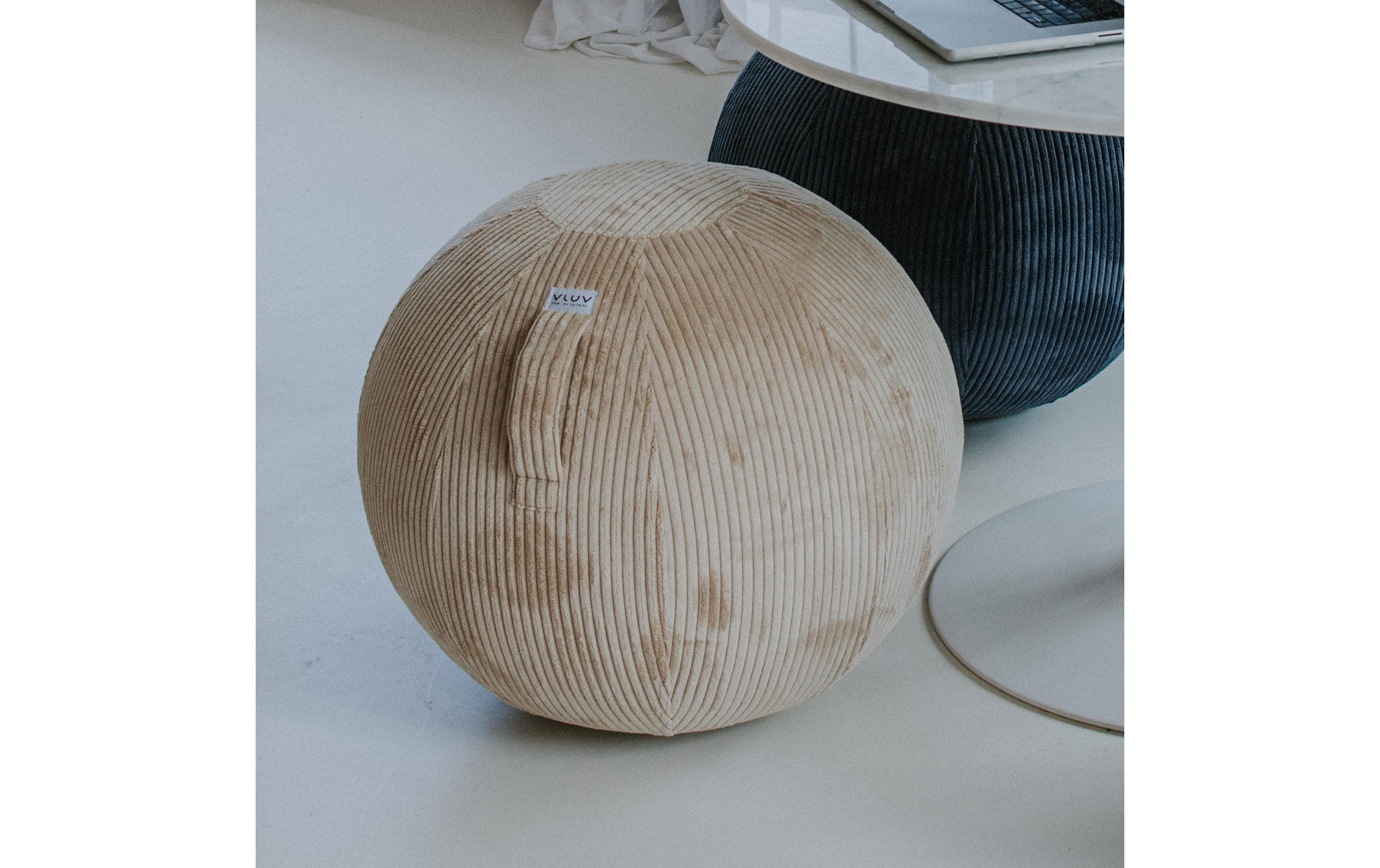 Sitzball Vlip Ø 60-65 cm, Beige<br>Sitzball aus Stoff