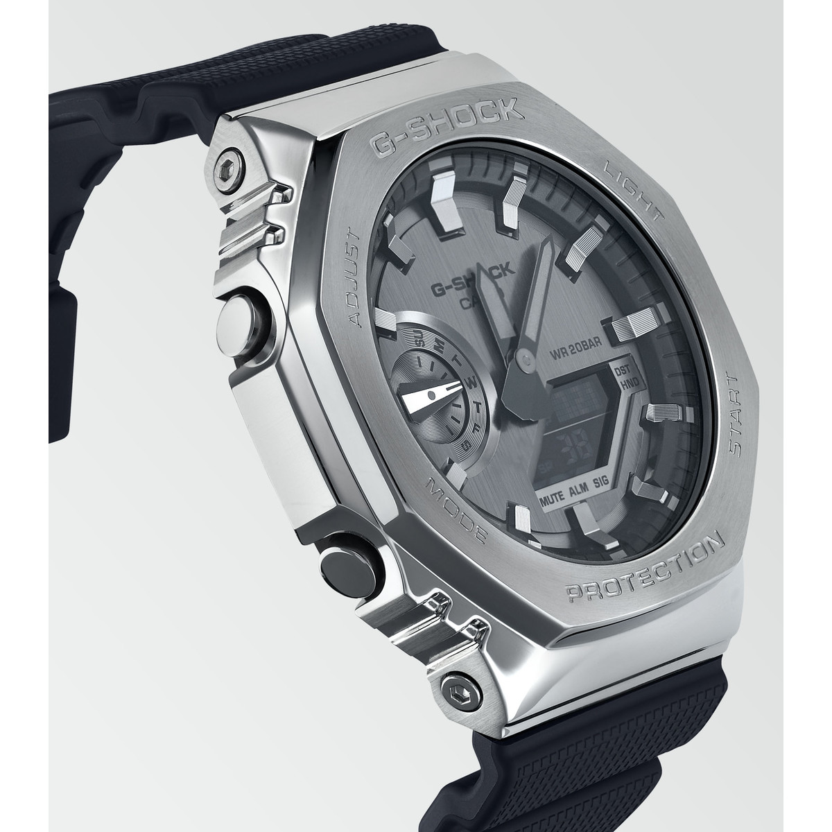 Montre G-SHOCK homme acier bracelet résine noire