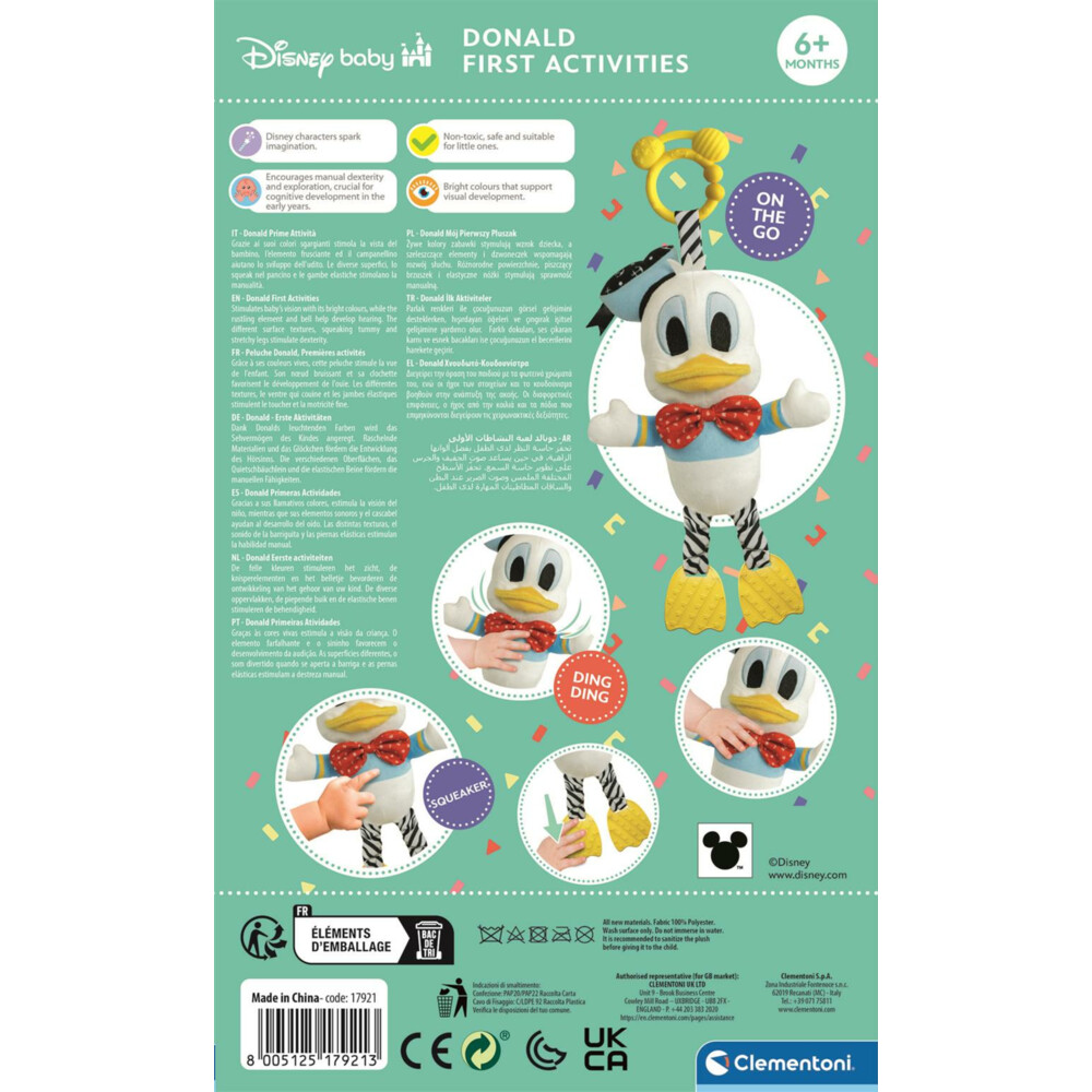 Clementoni Donald Duck Activity Knuffel