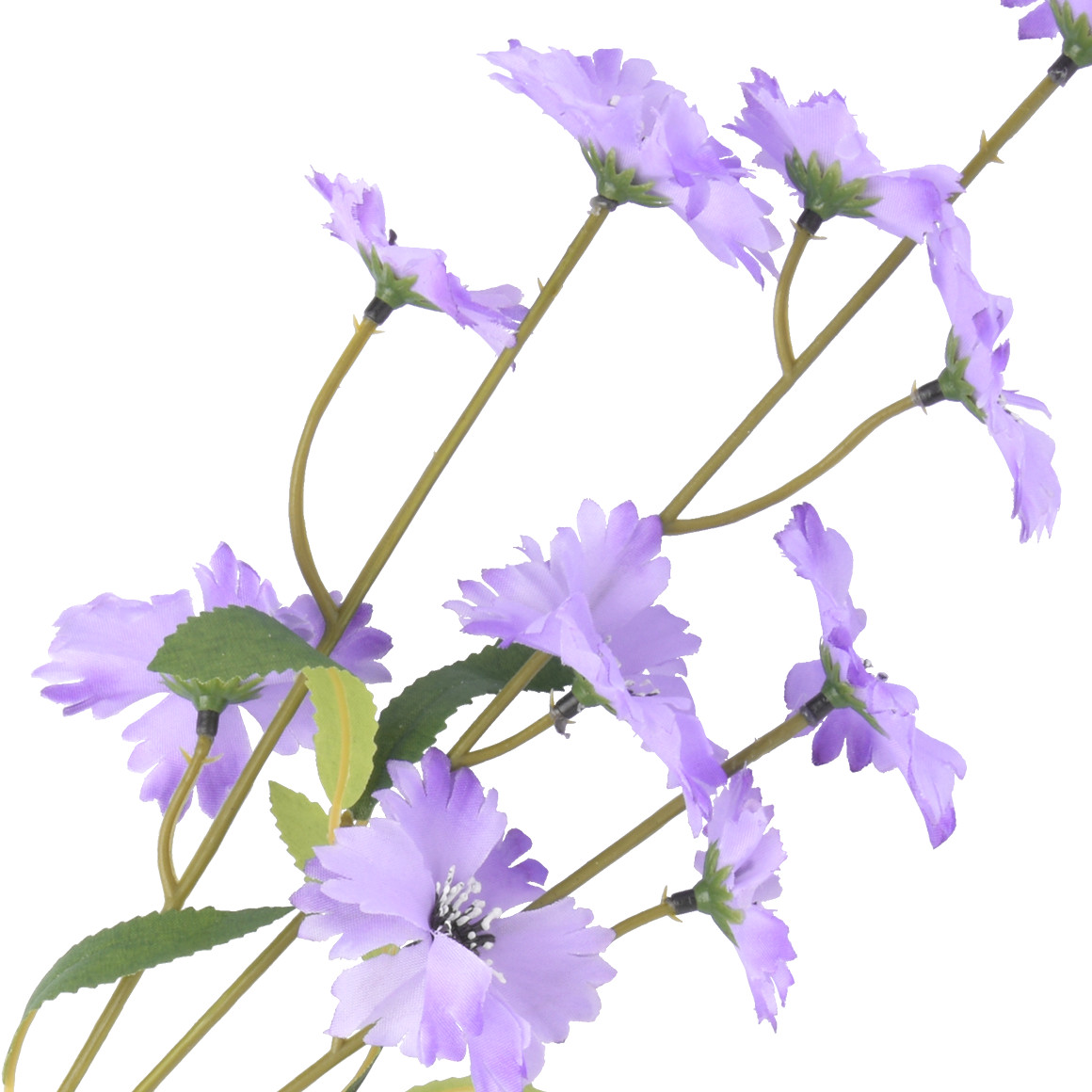 Kunstblume Kornblume mit langem Stiel helllila / grün