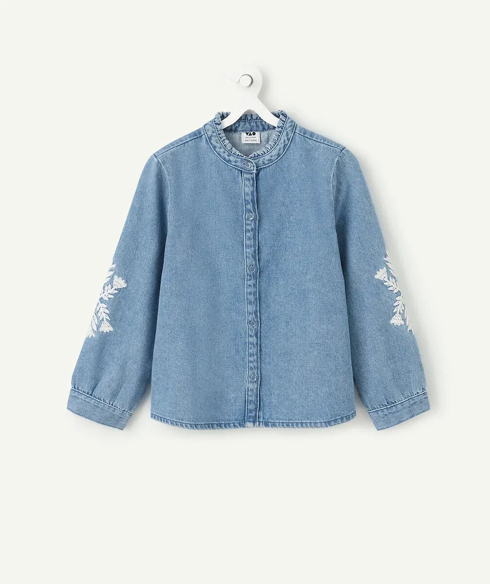 TAPE A L'OEIL<br>Camisa jeans com bordado