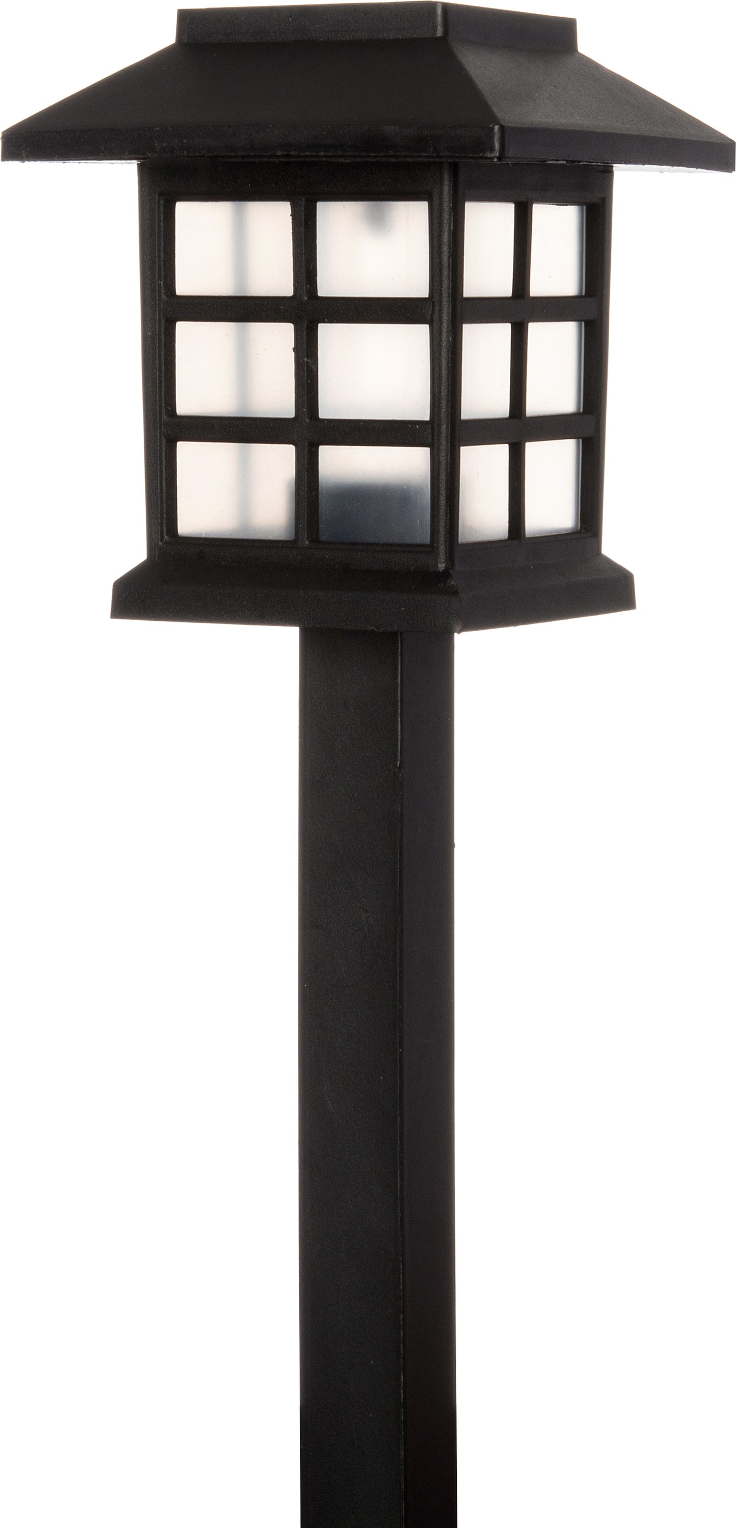 Intratuin solar staande lamp grijs 8,5 x 8,5 x 37,5 cm 4 stuks