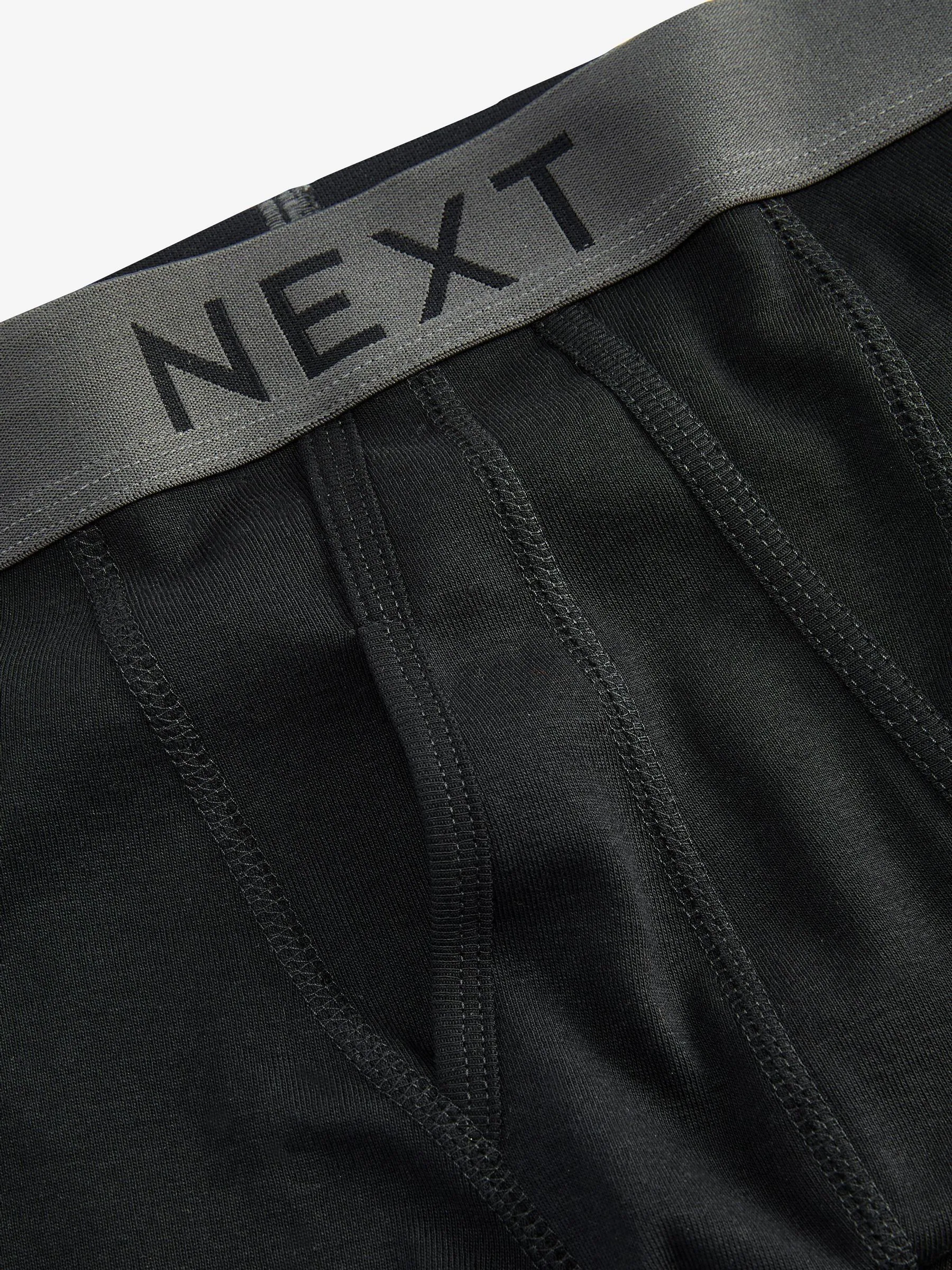 Zwart - Verpakking van 10 - A-frontboxershorts van 100% zuiver katoen