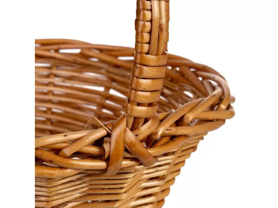 Panier en osier marron 21x21x11/26h cm