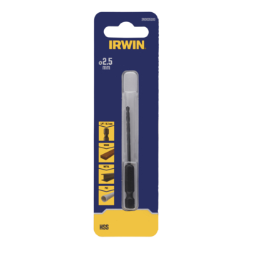 Irwin HSS metaalboor Ø2,5 mm (met hex aansluiting, past in iedere bithouder)