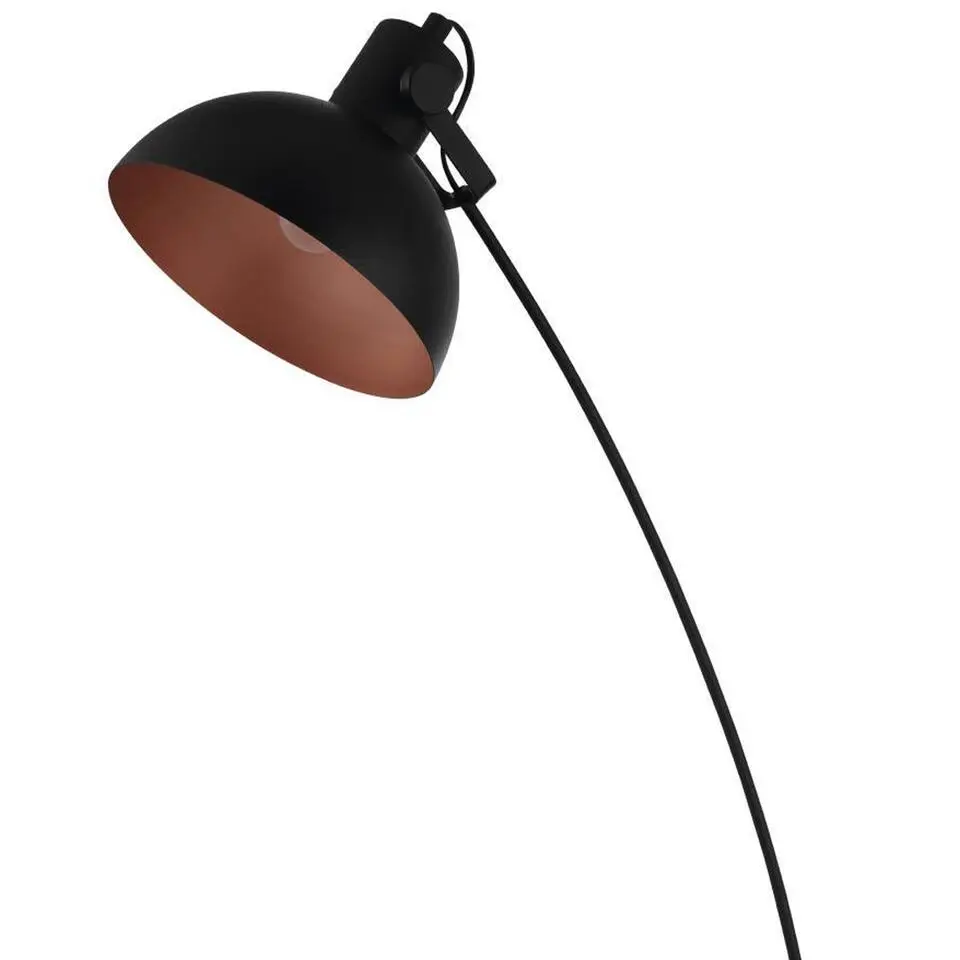 EGLO Jaafra Vloerlamp - E27 - 158 cm - Zwart/Koper