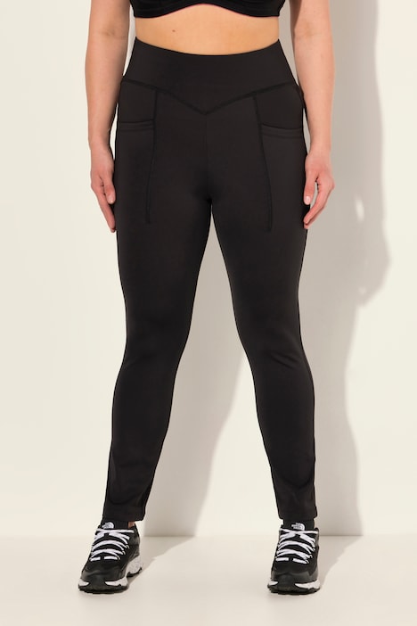 Sport-Leggings, gerades Bein, Taschen