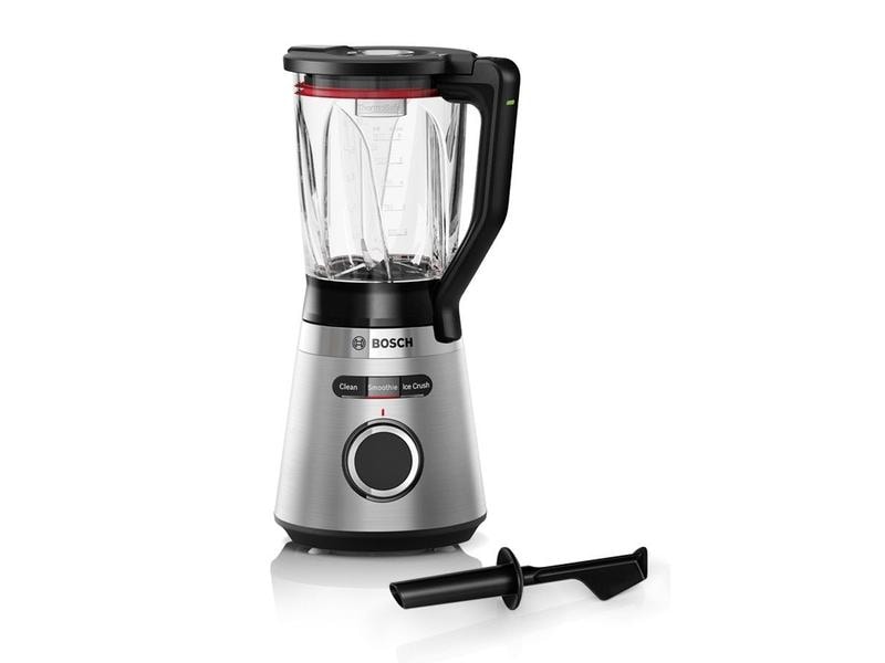 Bosch Standmixer MMB6382M Schwarz/Silber Kraftvoller Mixer mit ThermoSafe Glasbehälter und Sicherheitsdeckel