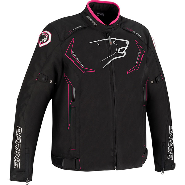 Bering - Blouson Lady Guardian Queensize - Grande taille Noir / Blanc / Rose