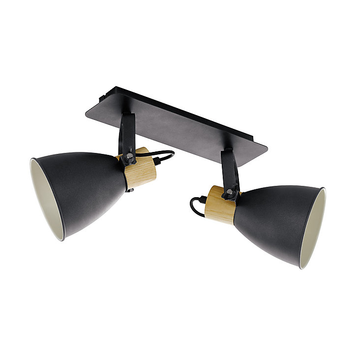 Spot Coswarth 2 lumières E27 40W IP20 Eglo noir