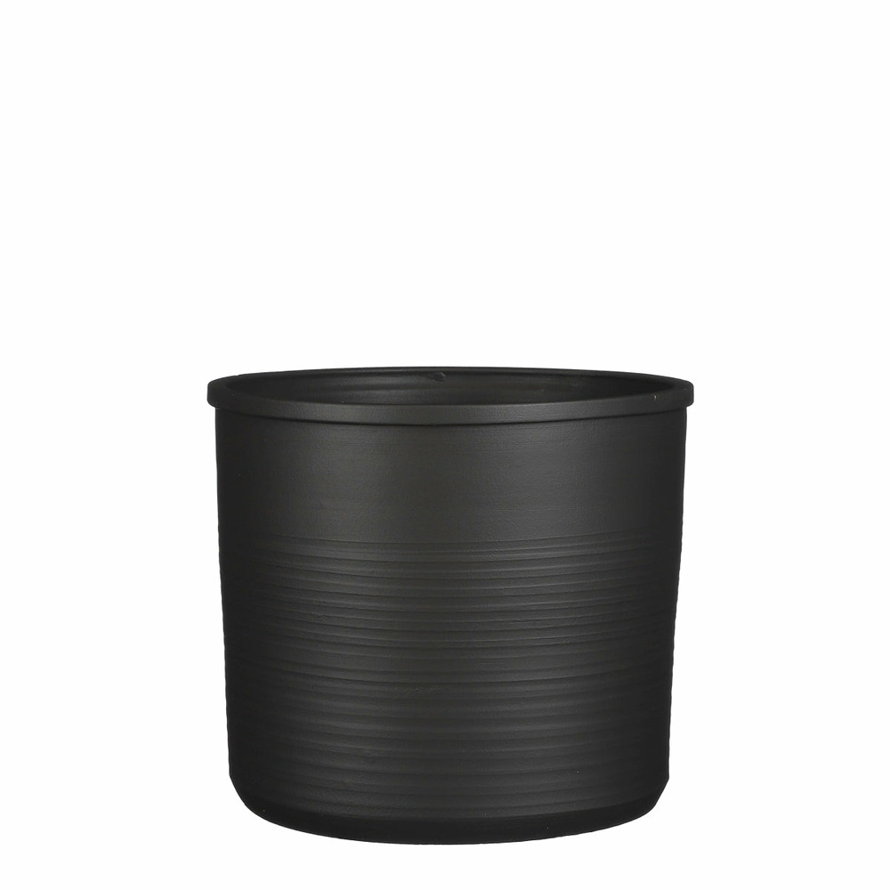 Mica decorations pot de fleur momo - 28x28x25 cm - gris foncé