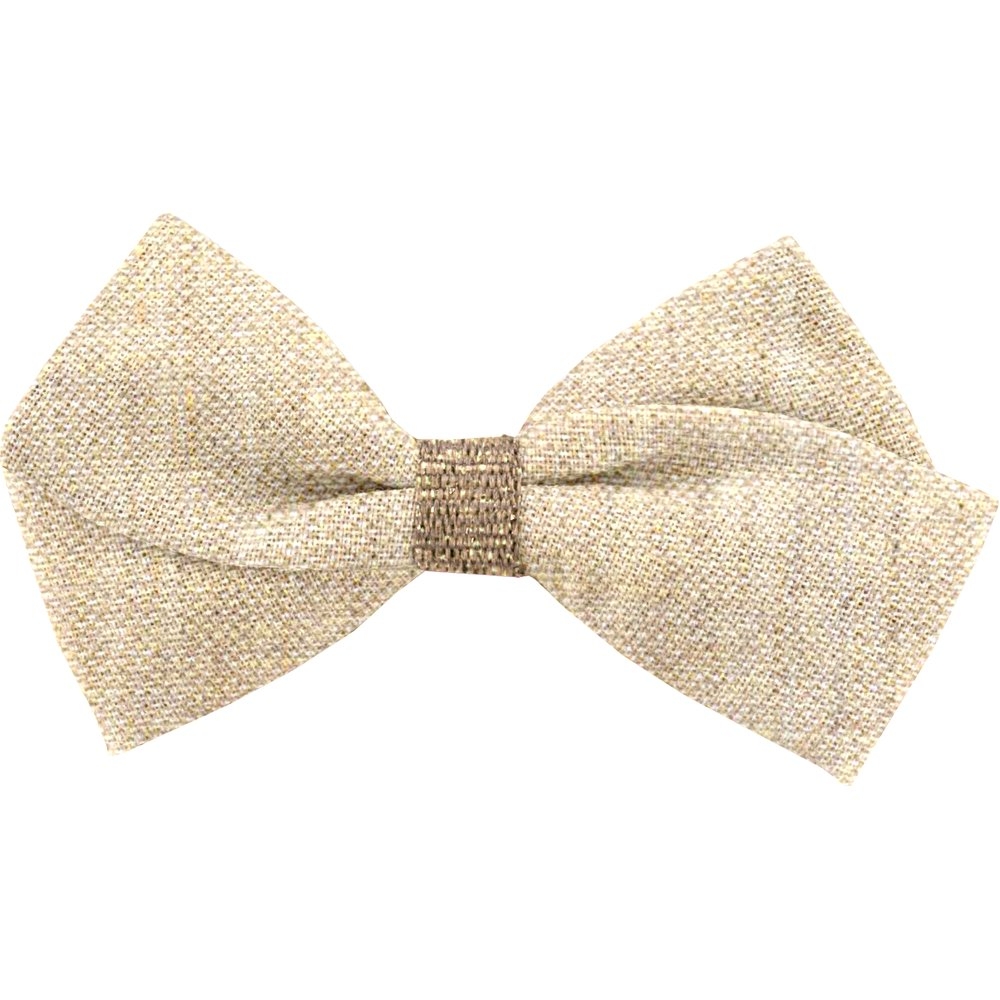 Petite Barrette Double Noeud Croisé Lin Pailleté