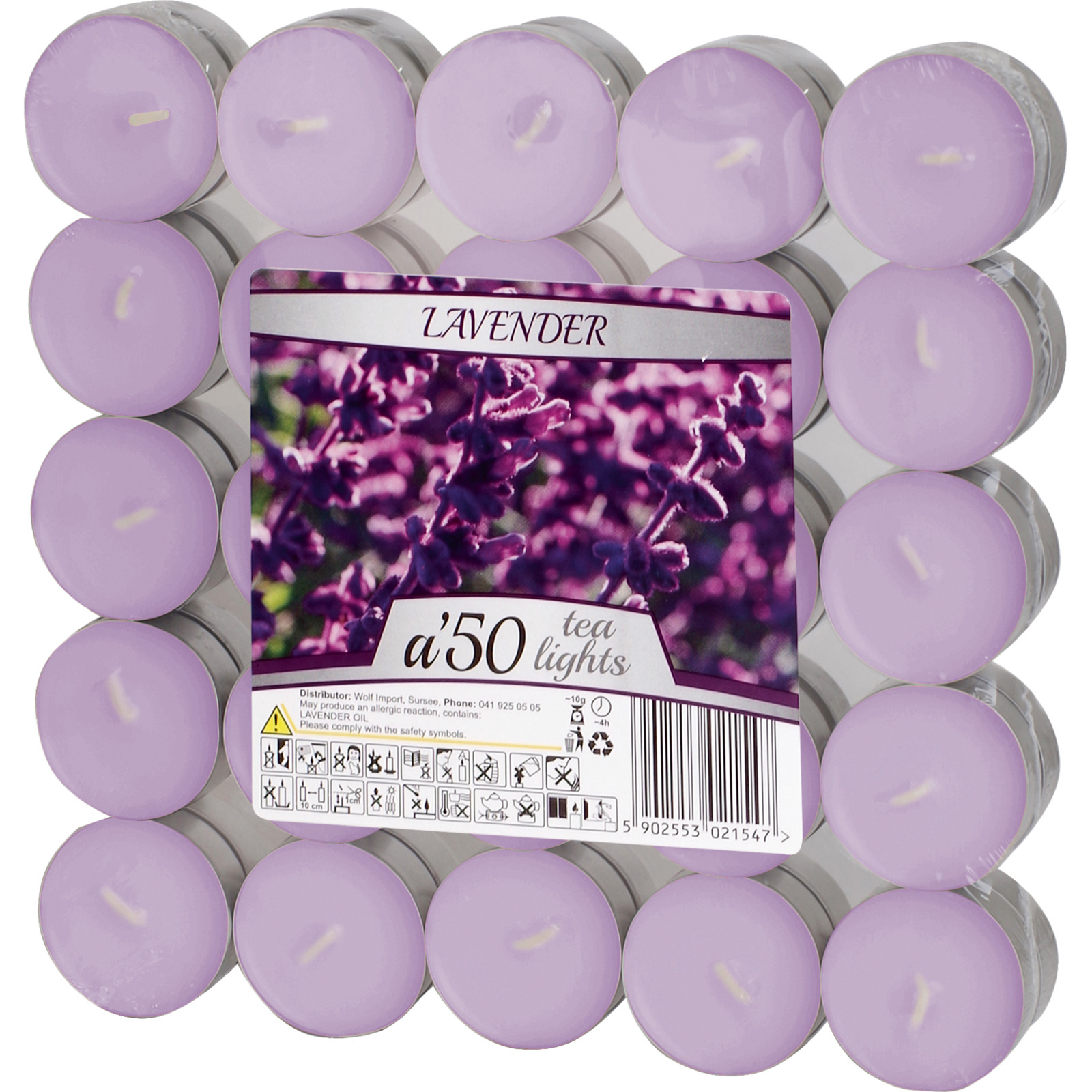 Duftteelichter Lavendel, 50 Stück
