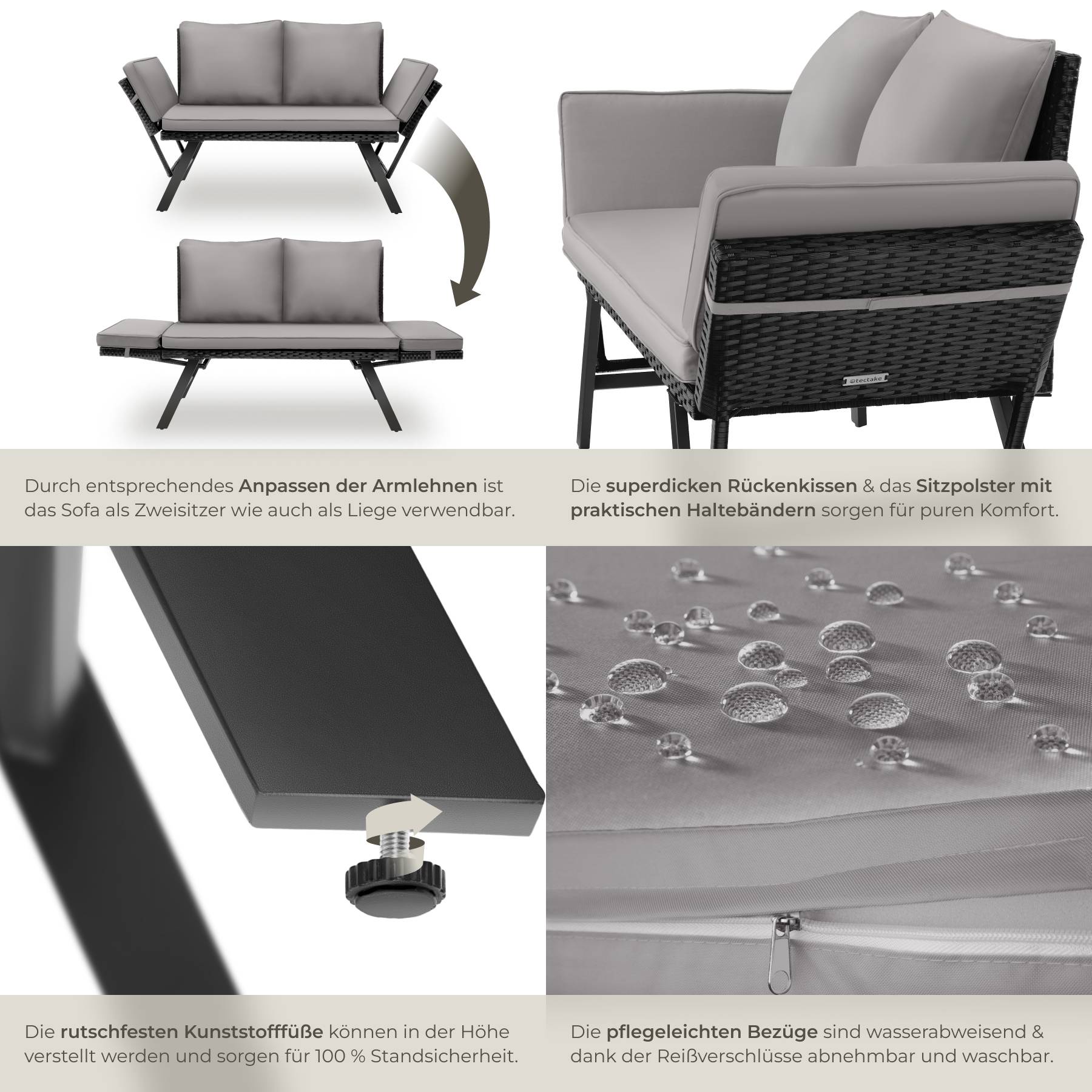 Rattan-Loungesofa Sintra