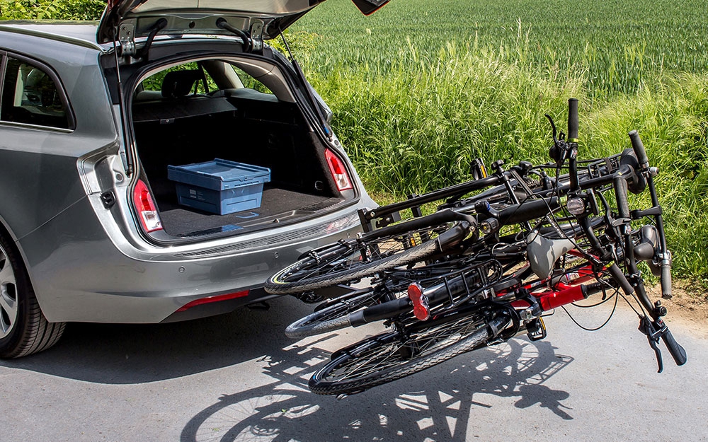 Eufab Fahrradträger Anhängerkupplung Amber III für 3 Fahrräder, E-Bike geeignet