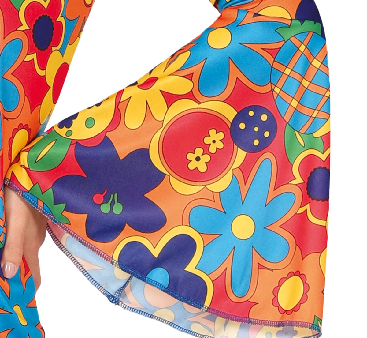 Hippie 60S Kostuum Dames Bloemen 3 delig