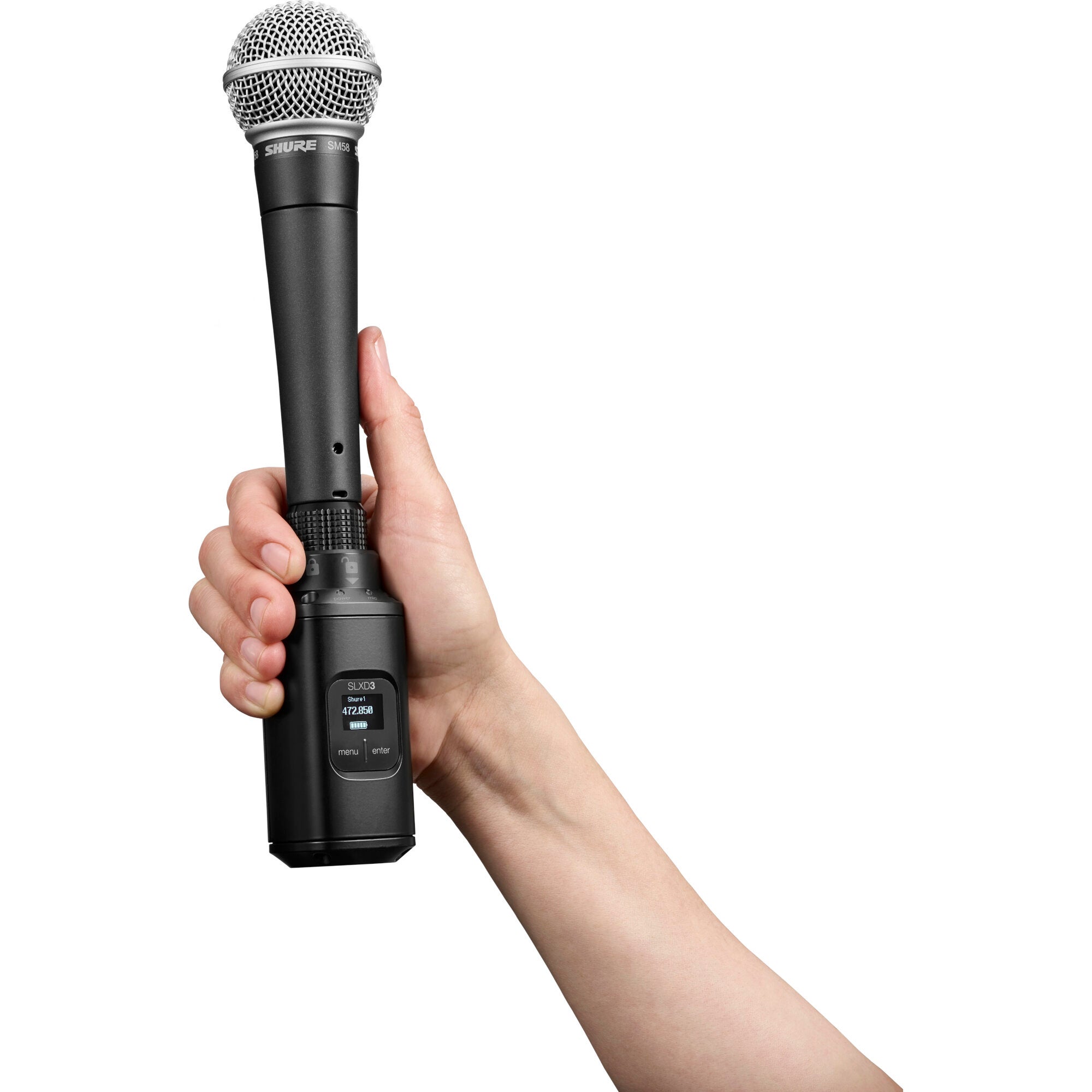 Shure SLXD3 snap-on zender voor handheld microfoons S50 (823-865 MHz)