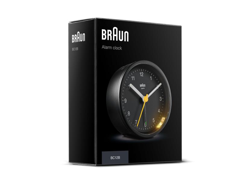 Braun Klassischer Wecker BC12 Schwarz Wecker