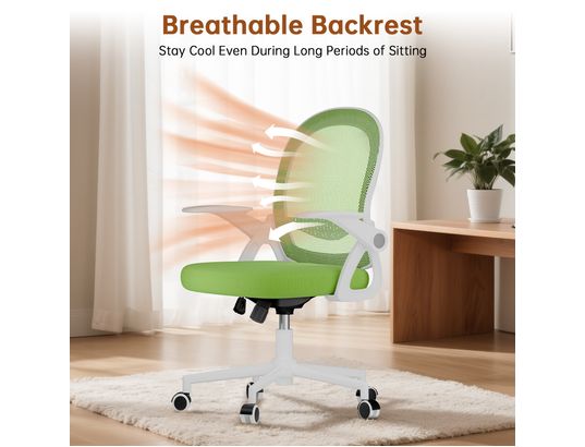 RATTANTREE - Chaise de bureau maille dossier moyen verte