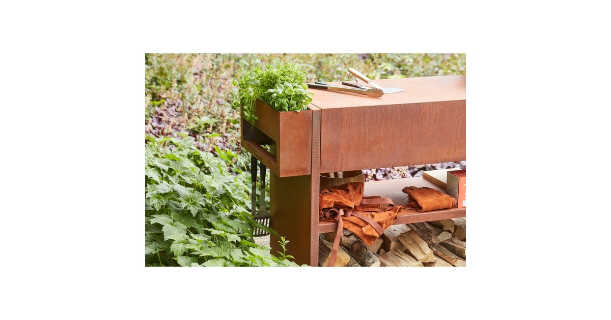 BarbecookNestor Island uit cortenstaal barbecue