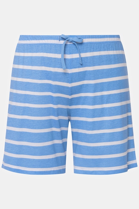 Shorty, Spitze, Ringel, Rundhals, Halbarm, Kurzpyjama