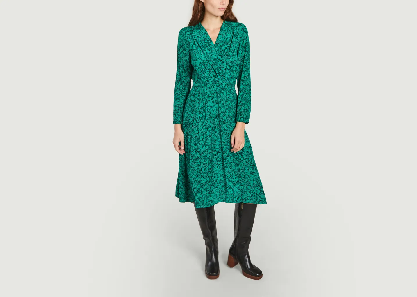 Robe midi imprimé fleuri Clodie Suncoo