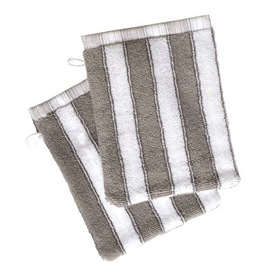 Linge de toilette double rayure - BECQUET CRÉATION - 500 g/m²