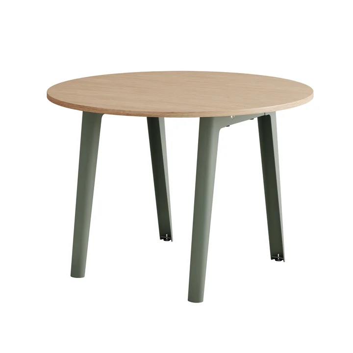 TipToe - NEW MODERN Esstisch Ø 110 cm, Eiche / eucalyptus grey