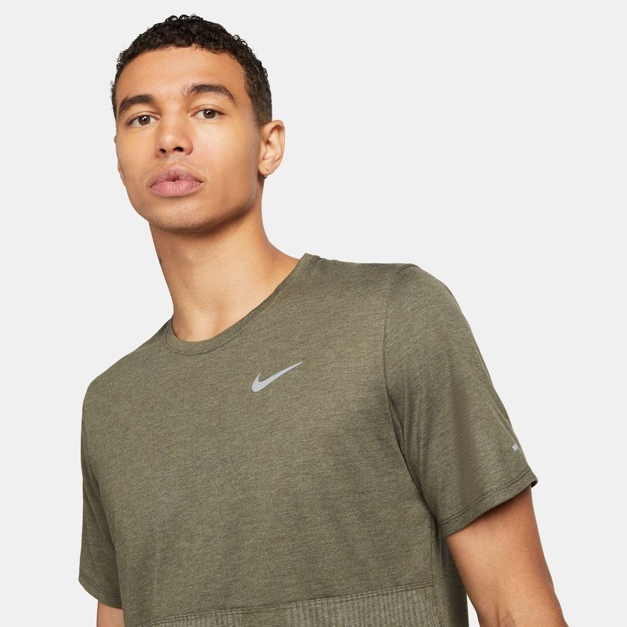 Nike T-shirt Running Dri-FIT Run Division - Vert/Argenté