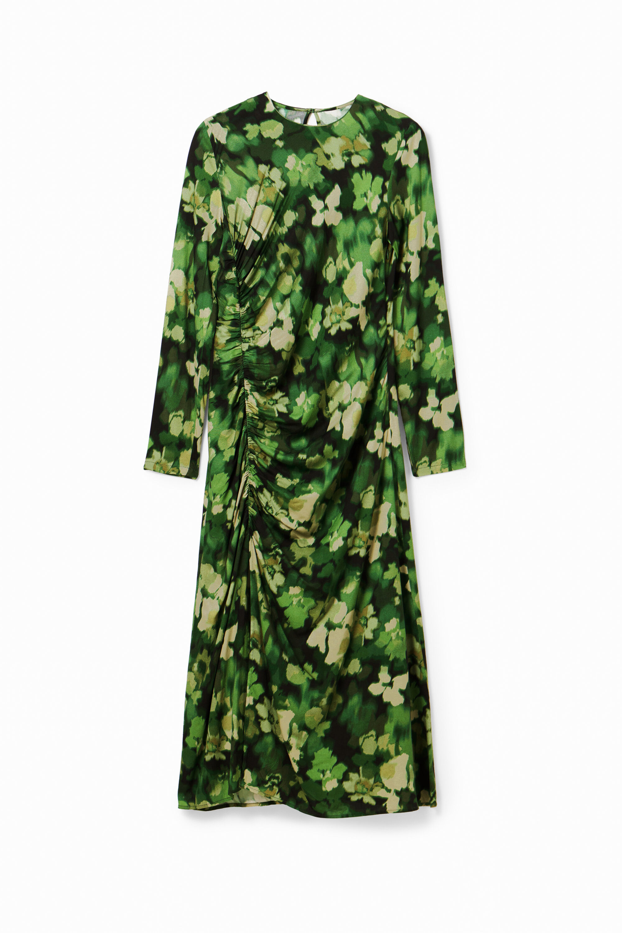 Robe midi froncée