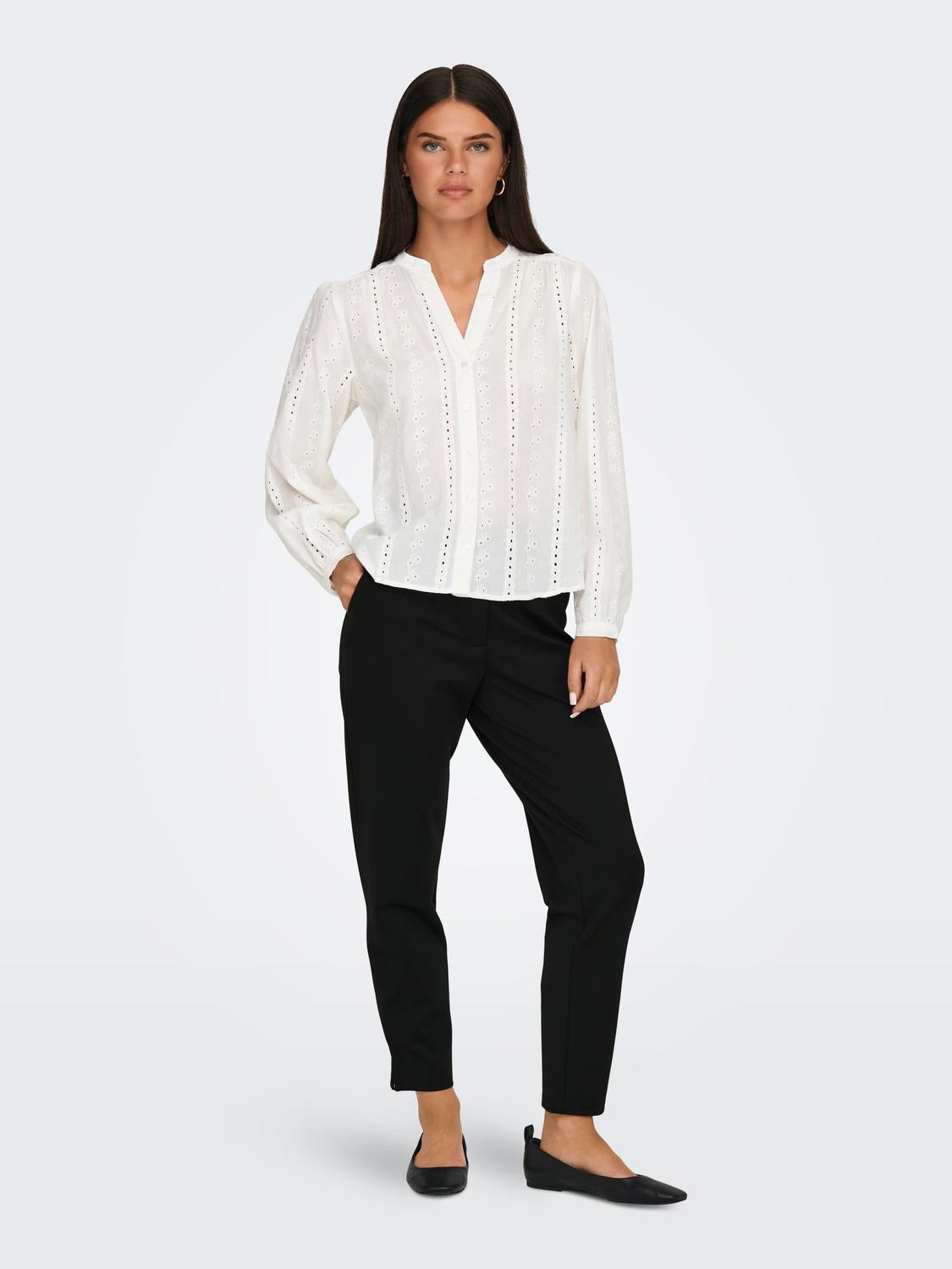 JDYNEW Mittlere Taille Normal geschnitten Chino Hose Black