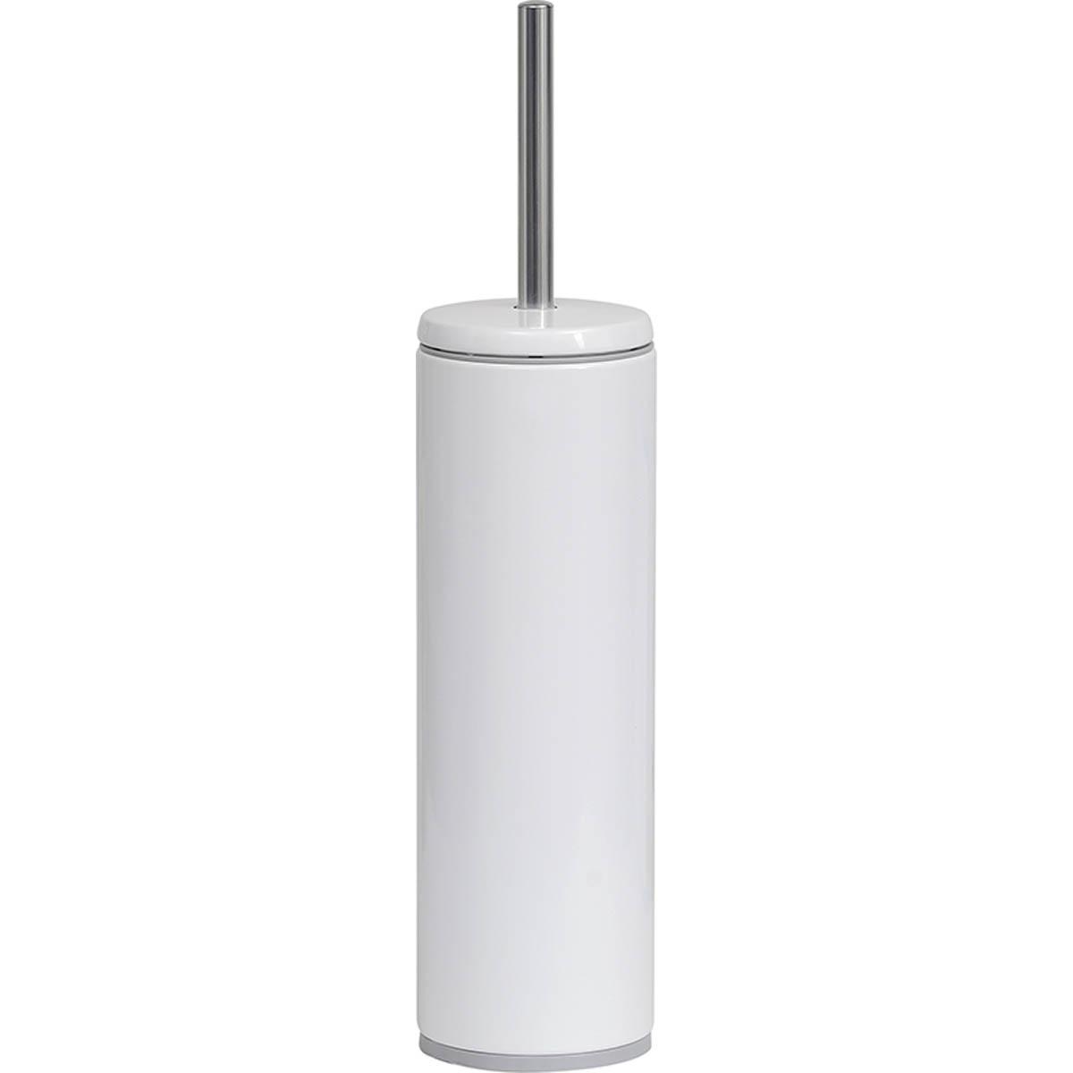 BROSSE WC METAL BLANC