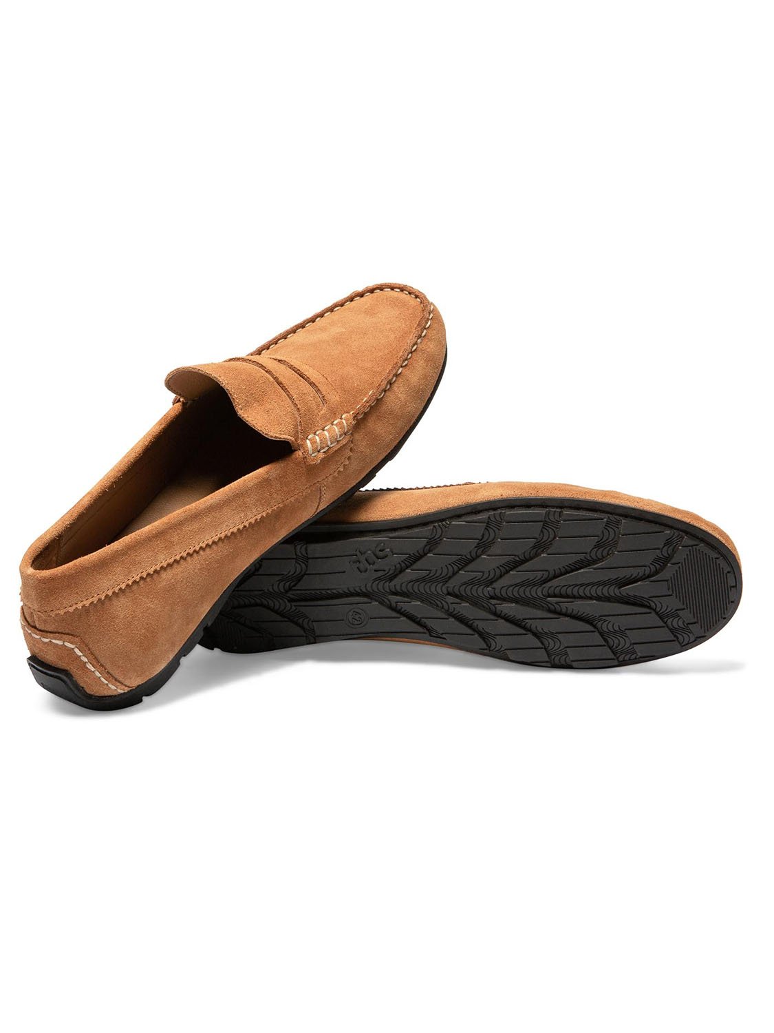 Mocassins Homme En Cuir Velours Camel