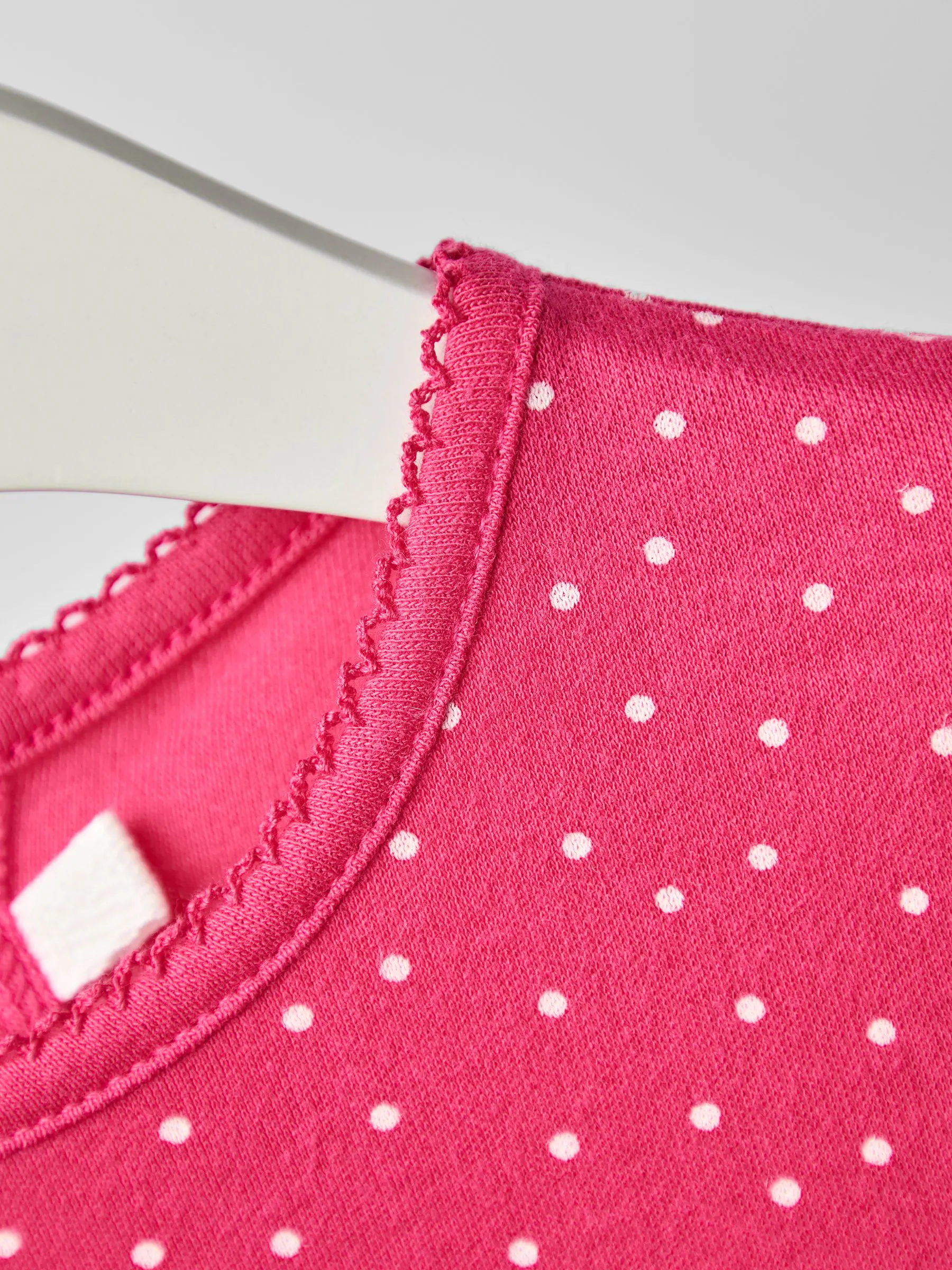 Fuchsia roze - JoJo Maman Bébé Spot Printed Jersey Dress