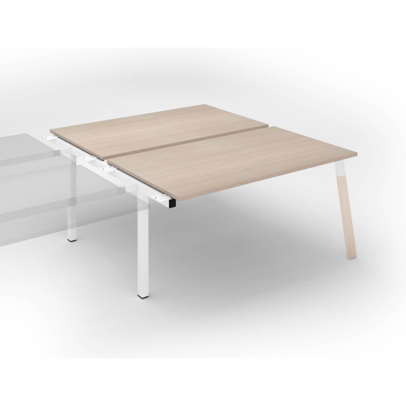 Pôle de 2 bureaux ECLA profondeur 166 cm piètement métal bois - élément suivant