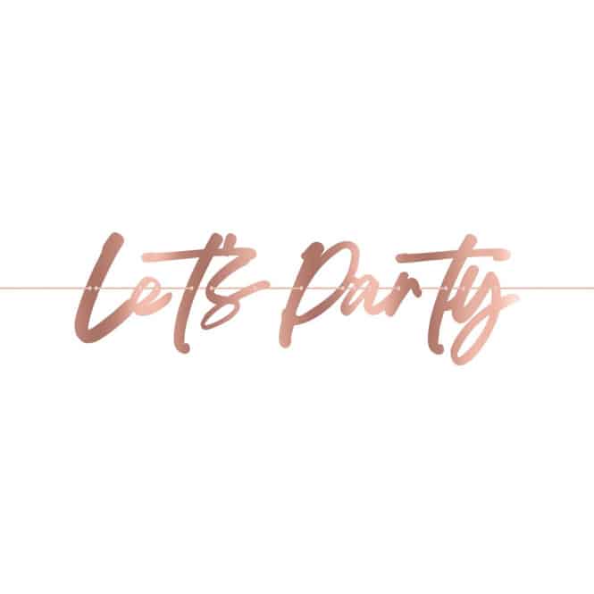 Partygirlande - Let's Party - rosè/gold